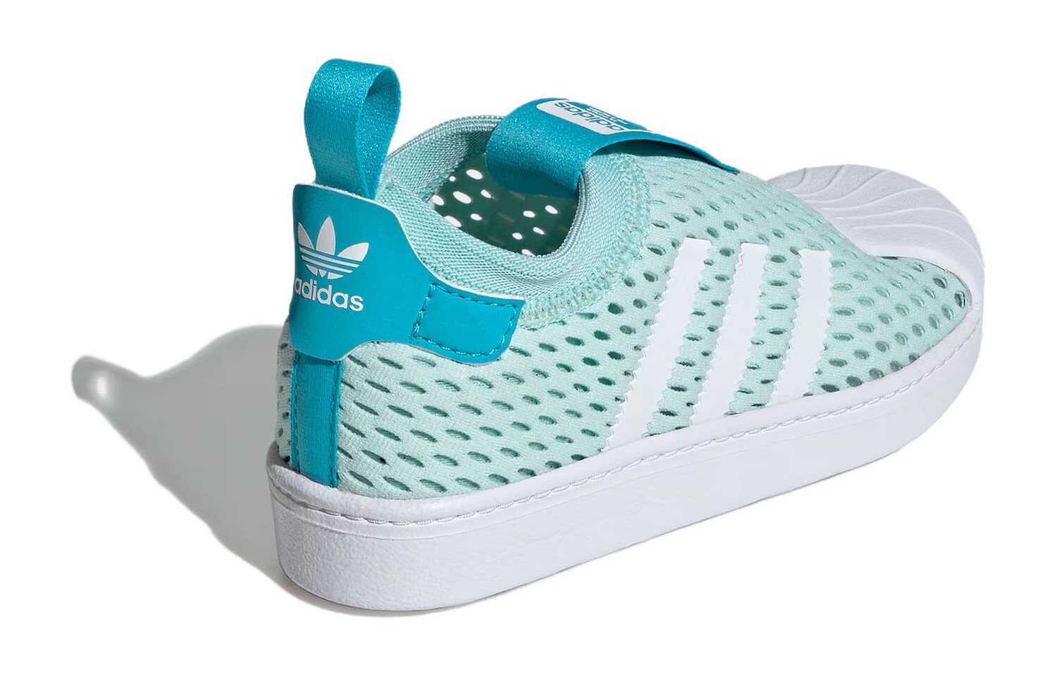 Adidas originals Superstar Series Kids Кроссовки для скейтбординга для детей, Green/Blue/White — фото 4