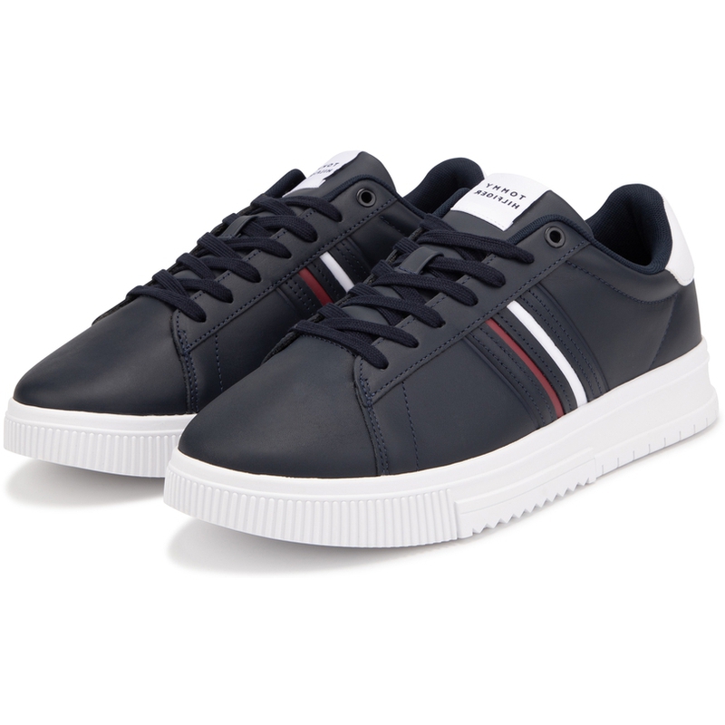 Tommy Hilfiger Кроссовки с тисненым логотипом из кожи темно-синие DW5, цвет Navy Blue DW5 — фото 2