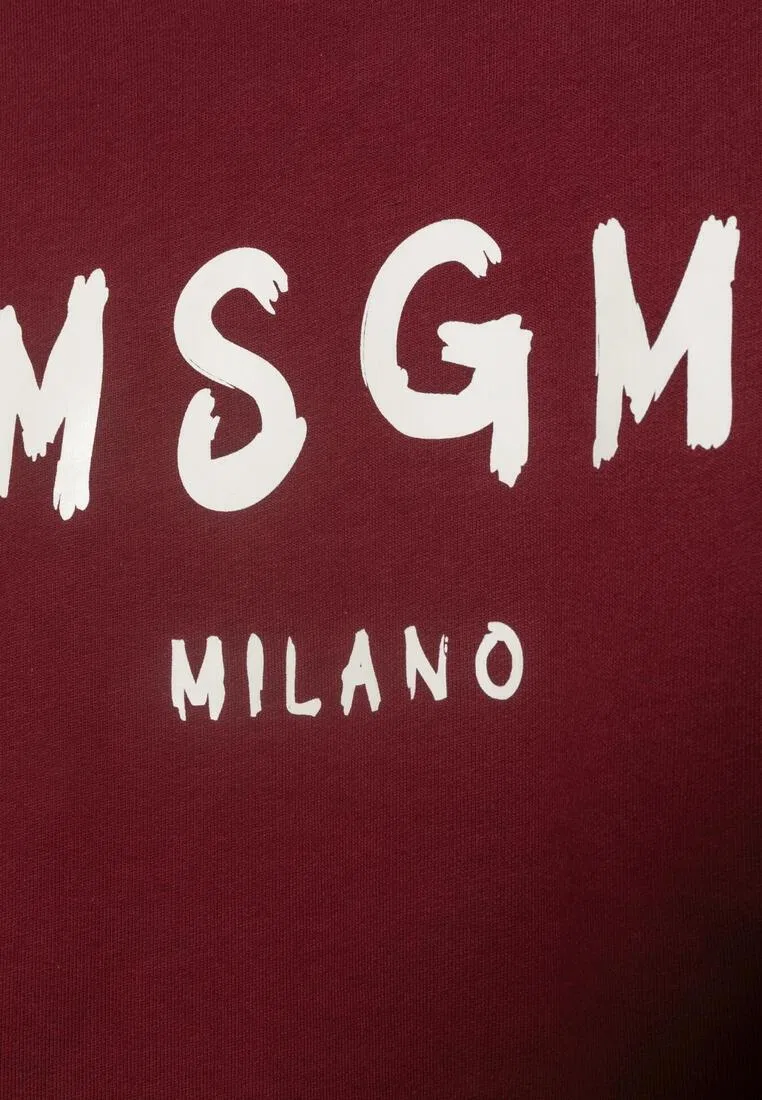 Свитшот хлопковый, Kids Msgm, красный — фото 2