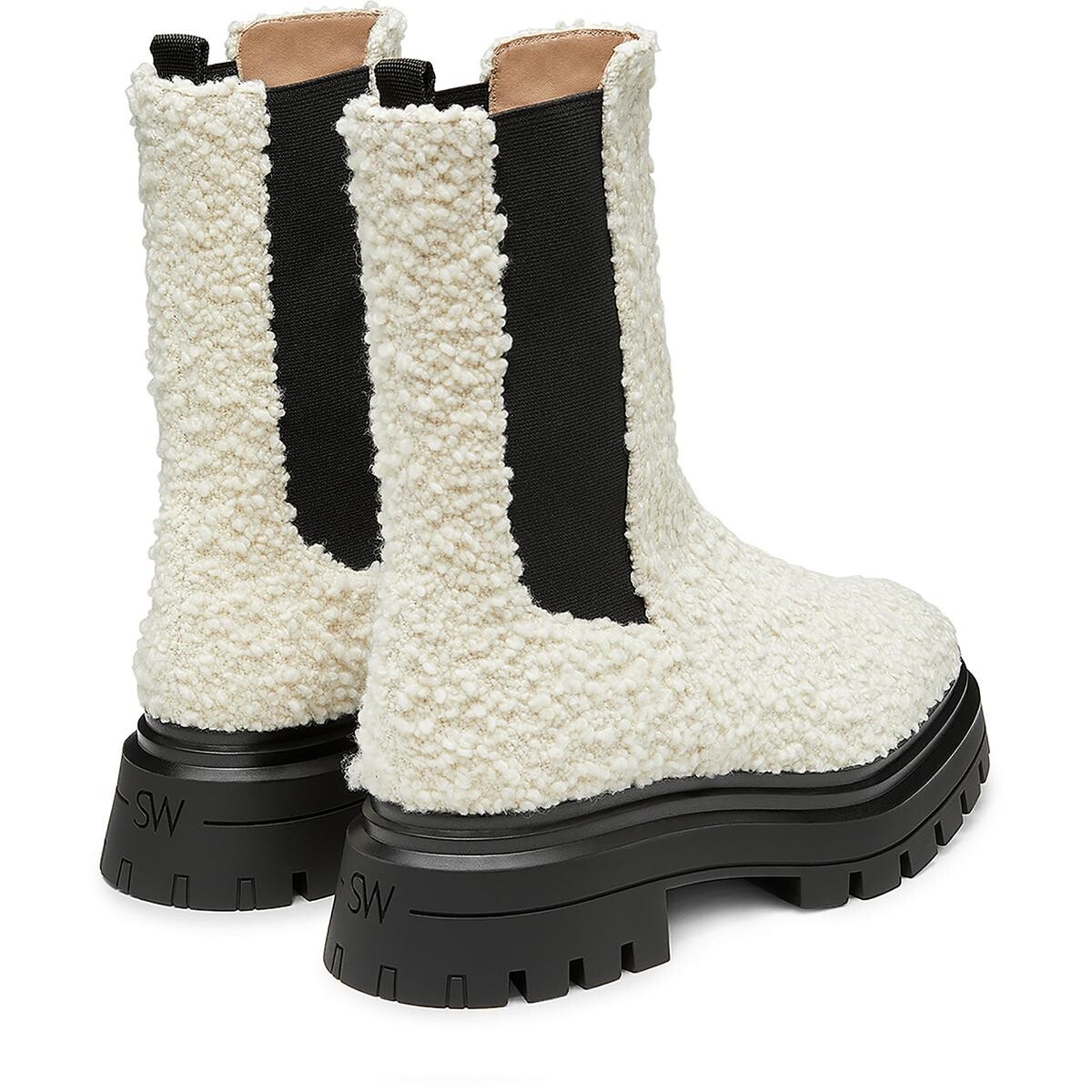 

Женские эластичные ботильоны Bedford Bootie, сделанные вручную Stuart Weitzman, цвет Cream