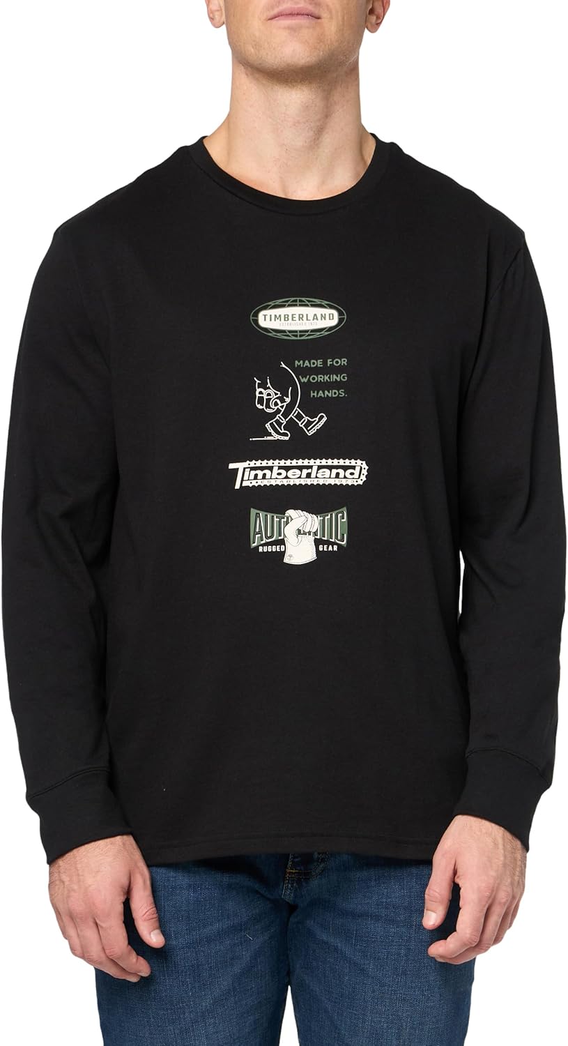 

Timberland мужская футболка с длинным рукавом Made for Working, Black, Черный, Timberland мужская футболка с длинным рукавом Made for Working, Black
