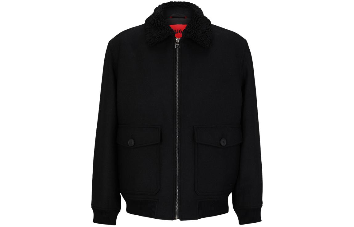 

HUGO BOSS Осень-зима 23 Куртка мужская, черная, Черный, HUGO BOSS Осень-зима 23 Куртка мужская, черная