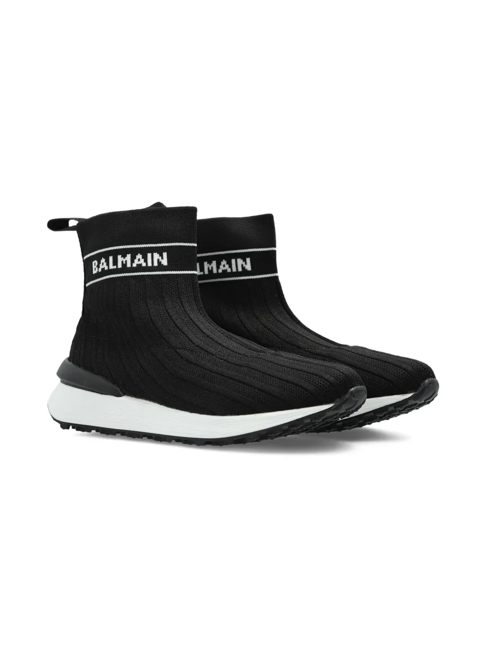 

Вязаные кеды без застежек Balmain Kids, черный