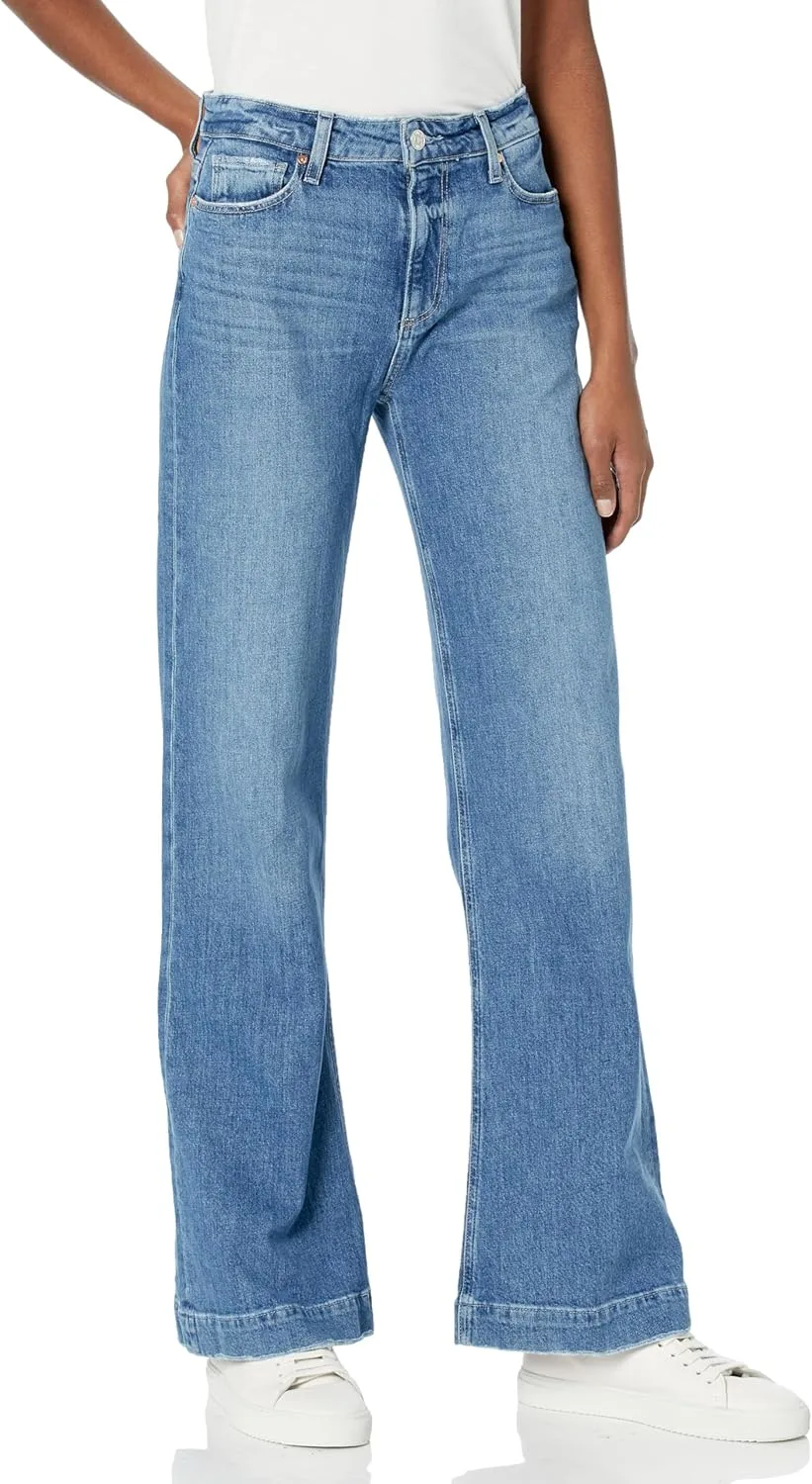 

PAIGE Women's Leenah Ankle High Rise Wide Length в цвете Dusted Berry