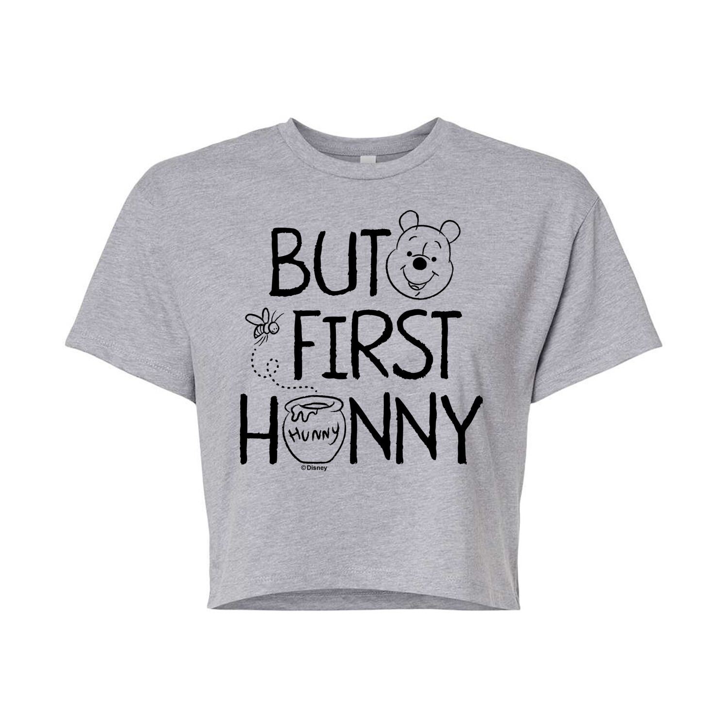 

Укороченная футболка с рисунком Disney's Winnie The Juniors Hunny Disney, серый