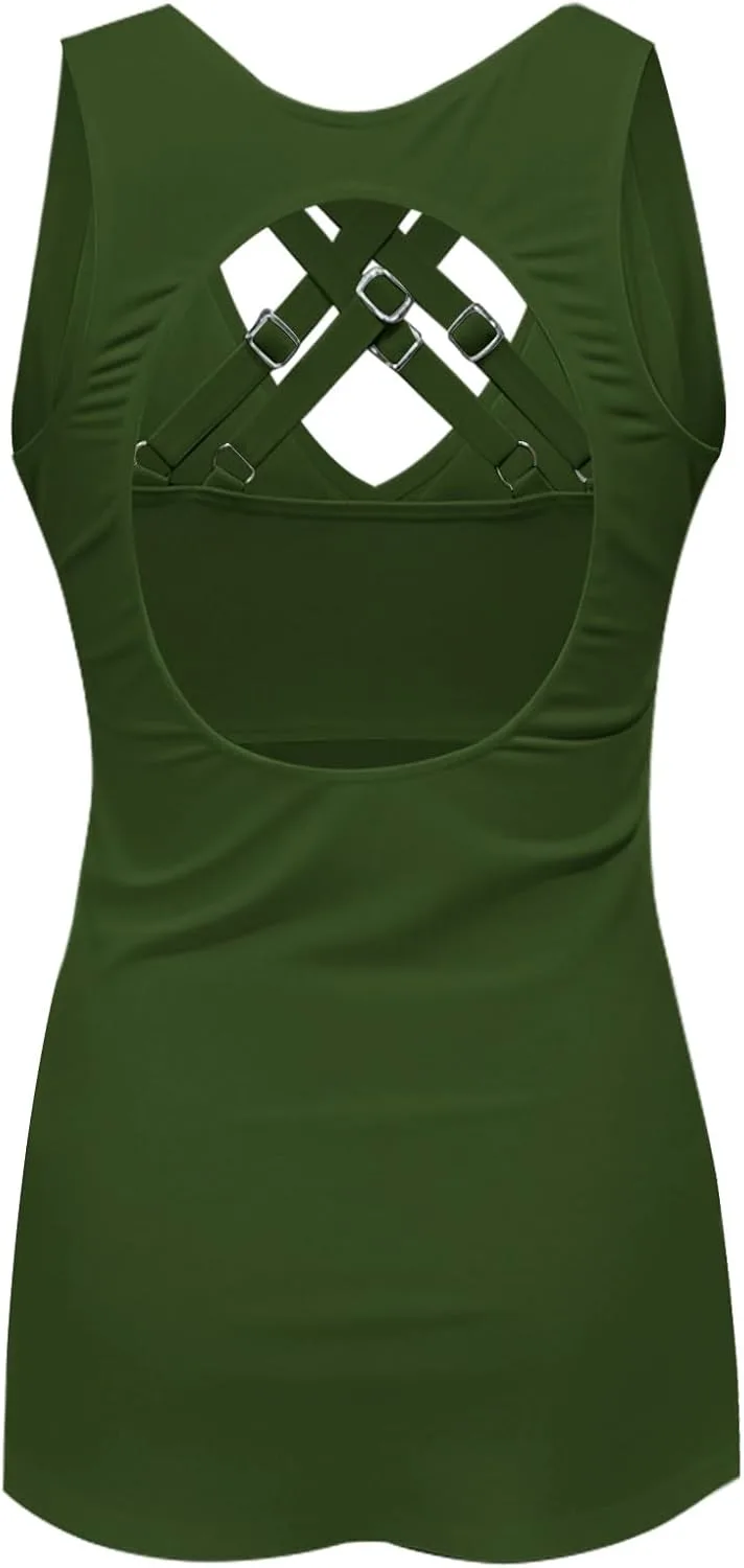 Женские бикини-комплекты, комплекты из трех частей, купальники 2026 года, модные летние купальники, танкини с накидкой и плавками с высокой талией Generic, зеленый — фото 4