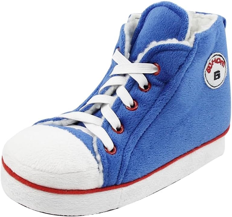 

Домашние кроссовки-тапочки для мужчин, теплые зимние, забавные уютные домашние кроссовки-тапочки для мальчиков Gohom, темно-синий