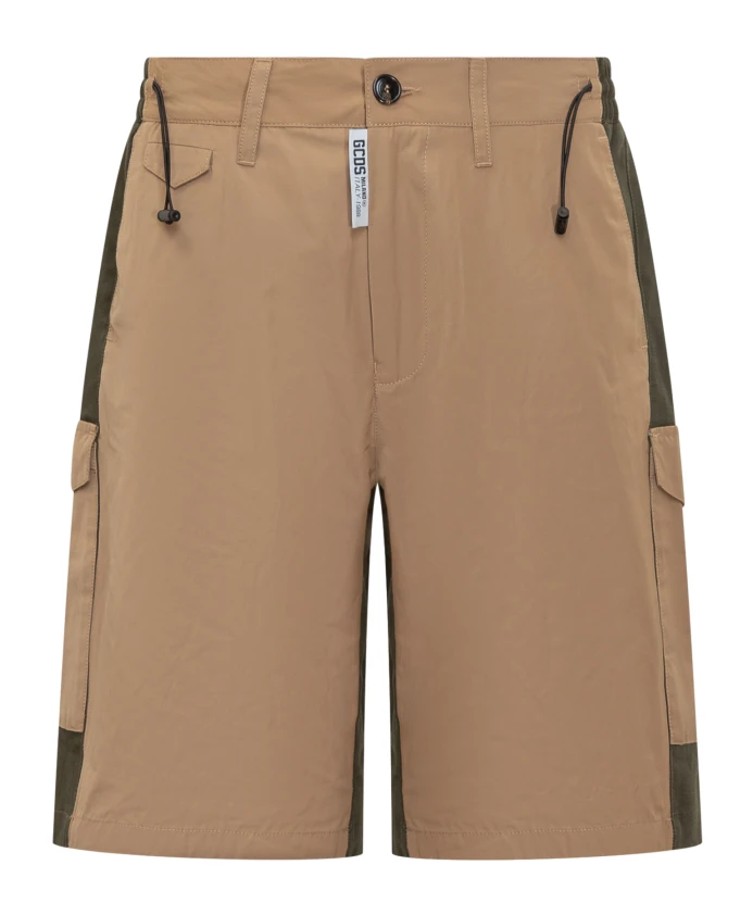 

Коричневые шорты-бермуды с эластичным поясом Gcds, бежевый