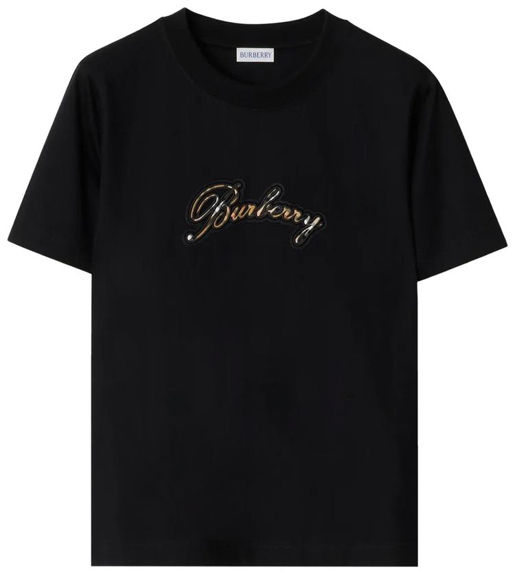 

Футболка Burberry Frankie Logo, черная, Черный, Футболка Burberry Frankie Logo, черная