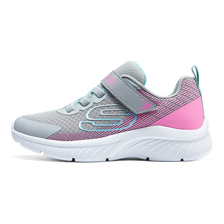 

Износостойкие дышащие низкие детские кроссовки для повседневной жизни Skechers, серый/розовый