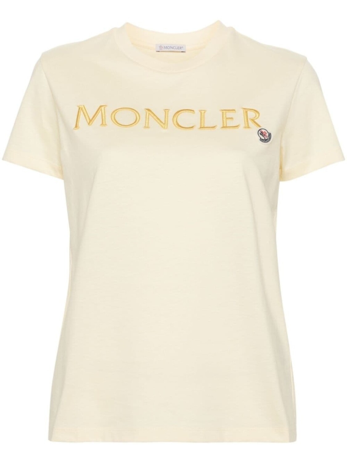 

Moncler футболка с тисненым логотипом, желтый