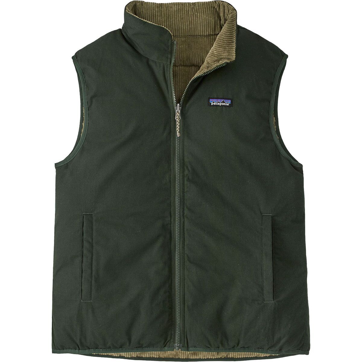 

Обратимый жилет из хлопка и пуха Patagonia, зеленый
