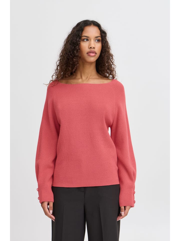 

Лонгслив ICHI Longsleeve, розовый
