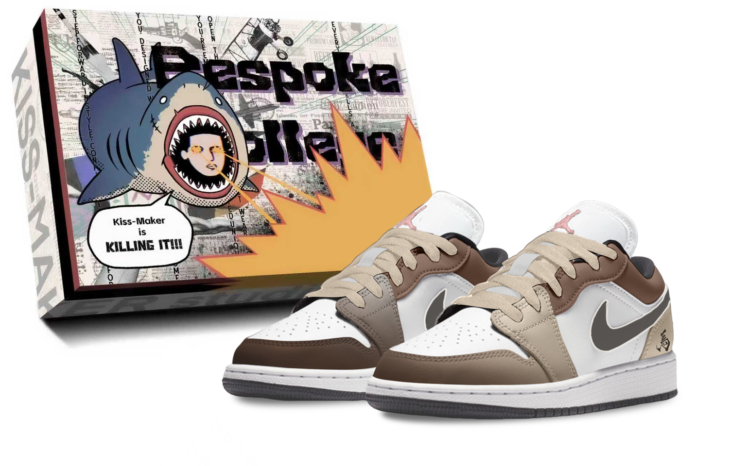 

Jordan Air 1 Synthetic Leather Abrasion Resistant Low top Vintage Basketball Shoes Unisex Ecru