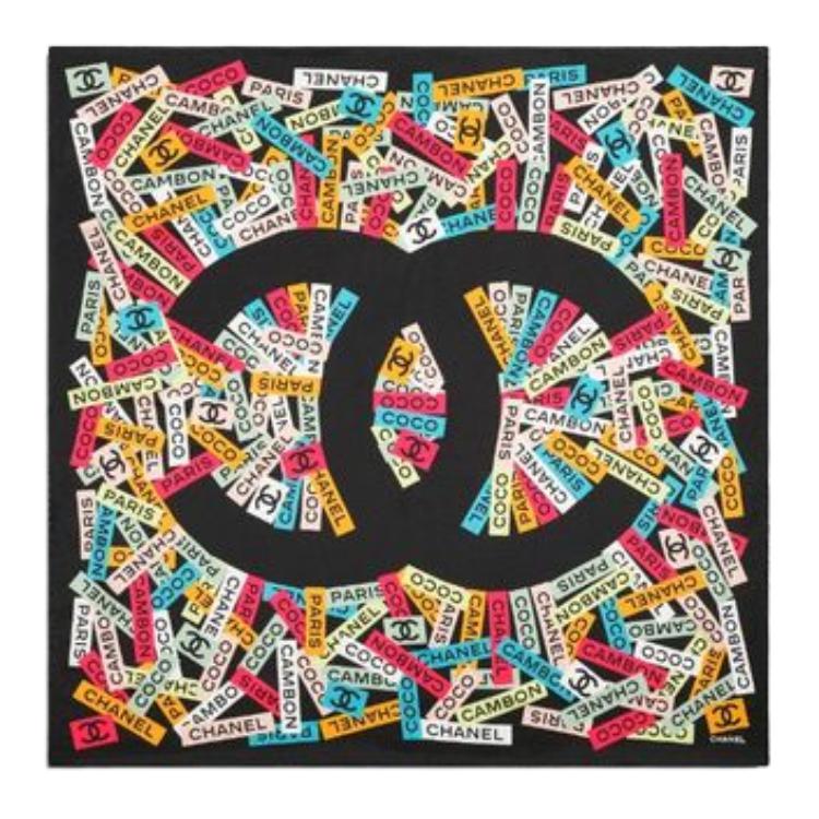 

Шелковый платок женский, разноцветный Chanel, мультиколор