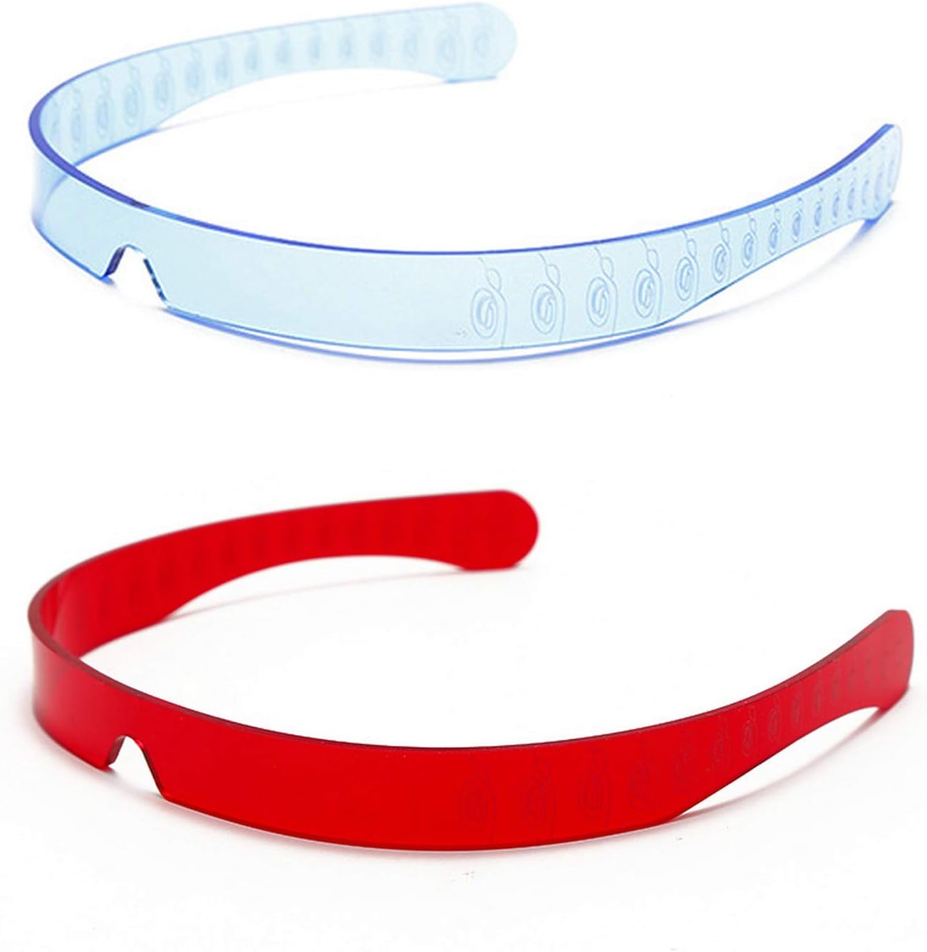 

Панк-очки с козырьком, футуристические солнцезащитные очки-щит, зеркальные очки-циклопы для женщин и мужчин, аксессуары для вечеринок и Хэллоуина willochra, 2pack Blue&ed