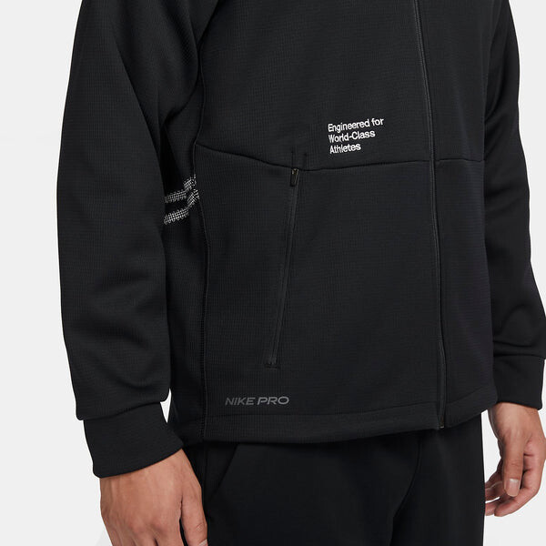Куртка pro therma fit с капюшоном и застежкой-молнией Nike, черный — фото 3