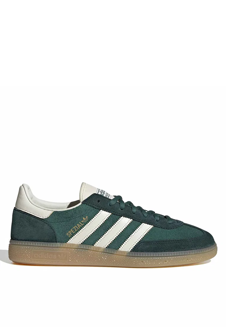 Кроссовки мужские, Handball Spezial, adidas, белый/зеленый