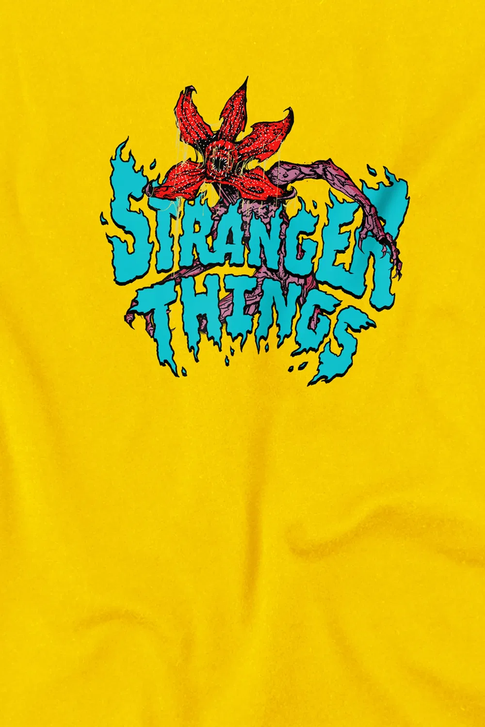 Футболка детская с принтом Stranger Things, желтый — фото 2