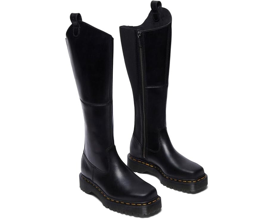 Ботинки Dr. Martens Amaayah Hi LZC3595 женские черные кожаные с боковой молнией