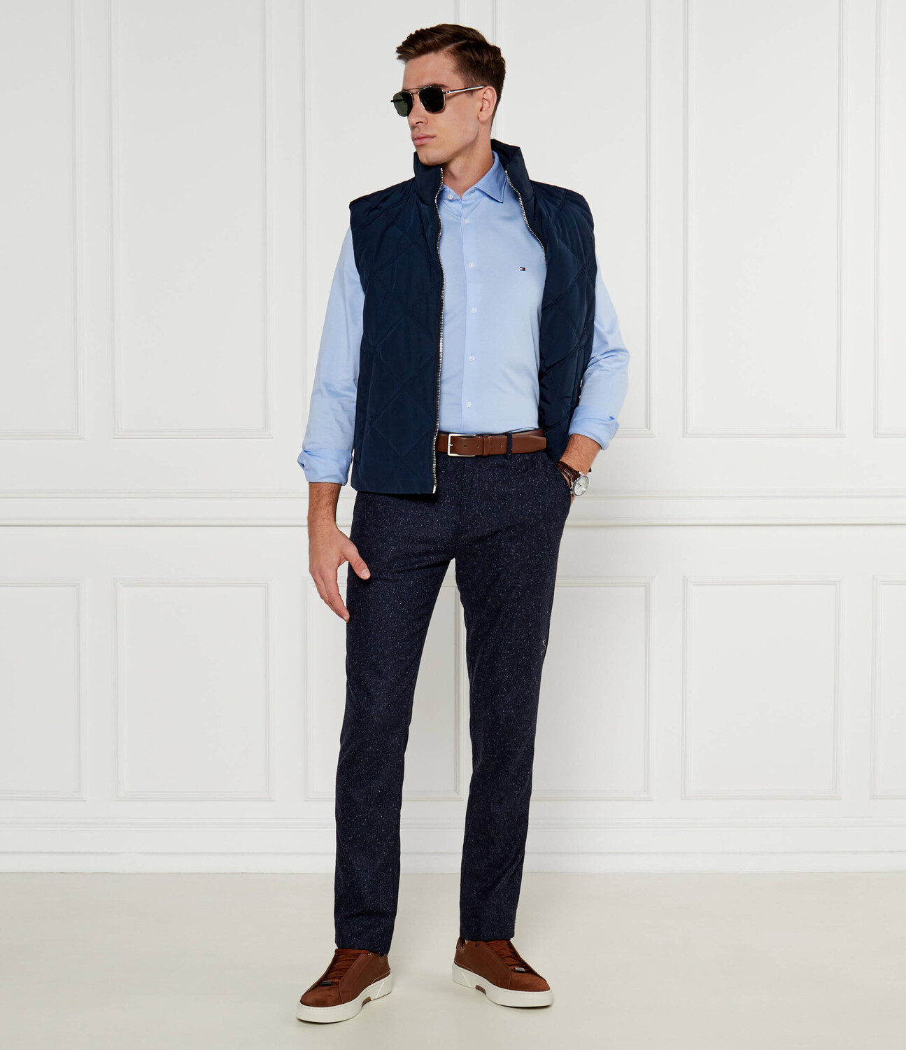 Брюки Tommy Hilfiger chino Denton, темно-синий — фото 2