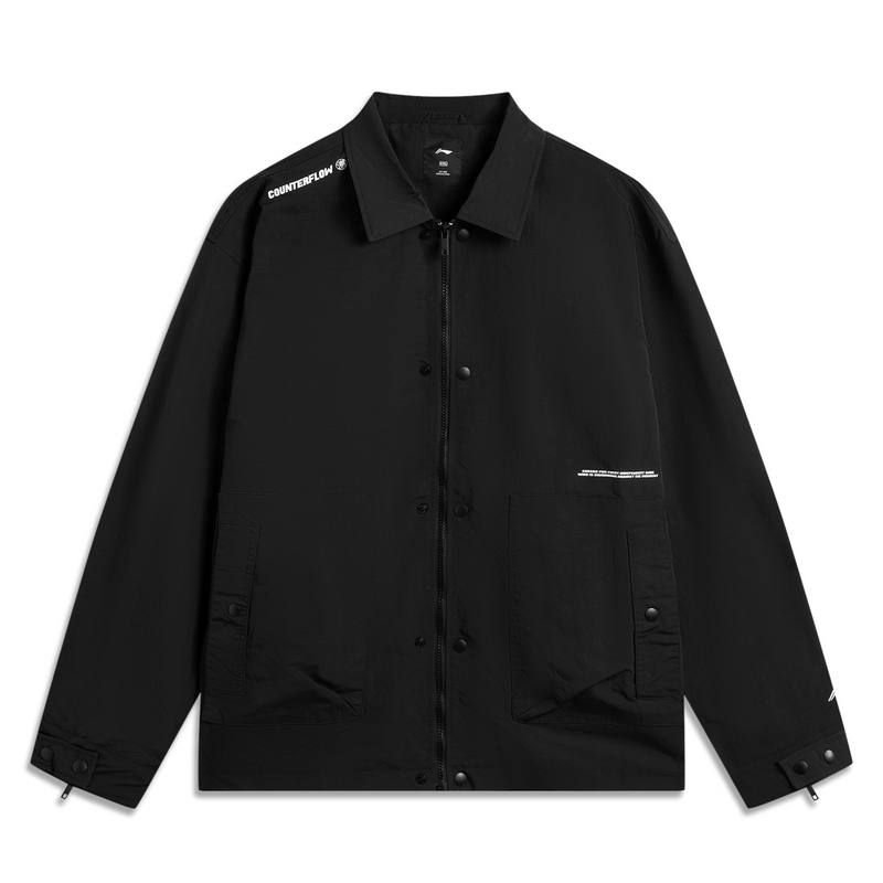 

LINING Мужское черное тренчкот с трассировкой, Black