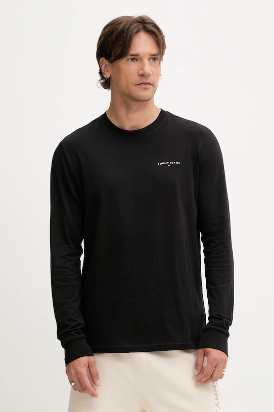 

Хлопковая водолазка Tommy Jeans, черный