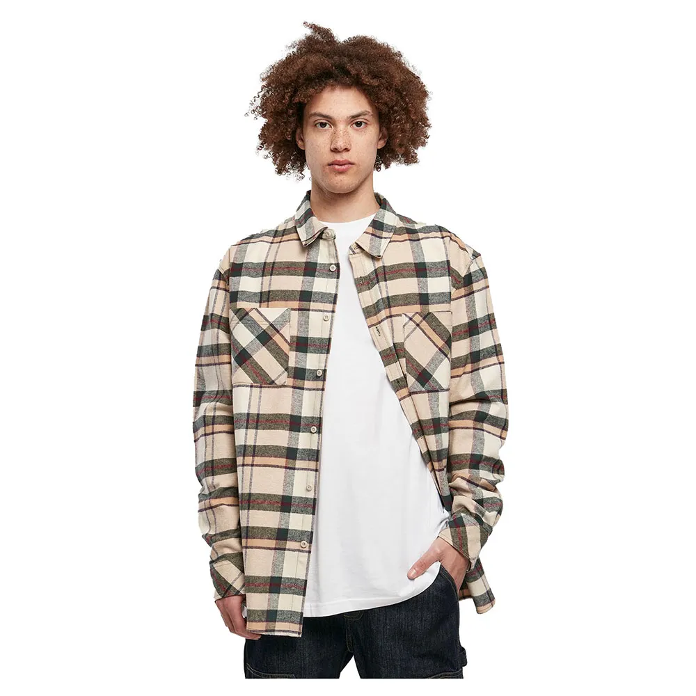 

Рубашка Urban Classics Checked Mountain, бежевый