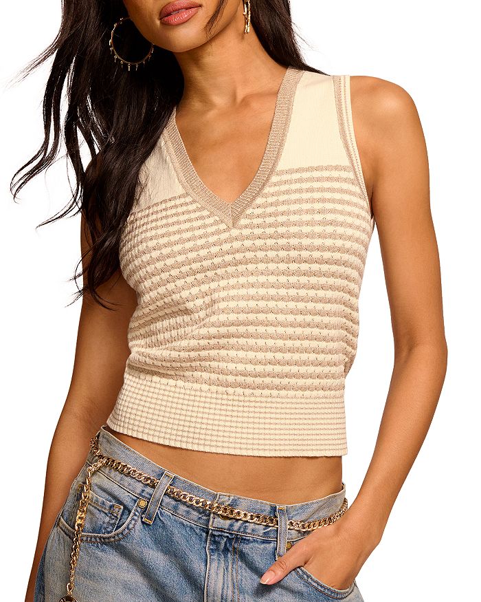 

Топ Elle Knit Ramy Brook, коричневый/бежевый