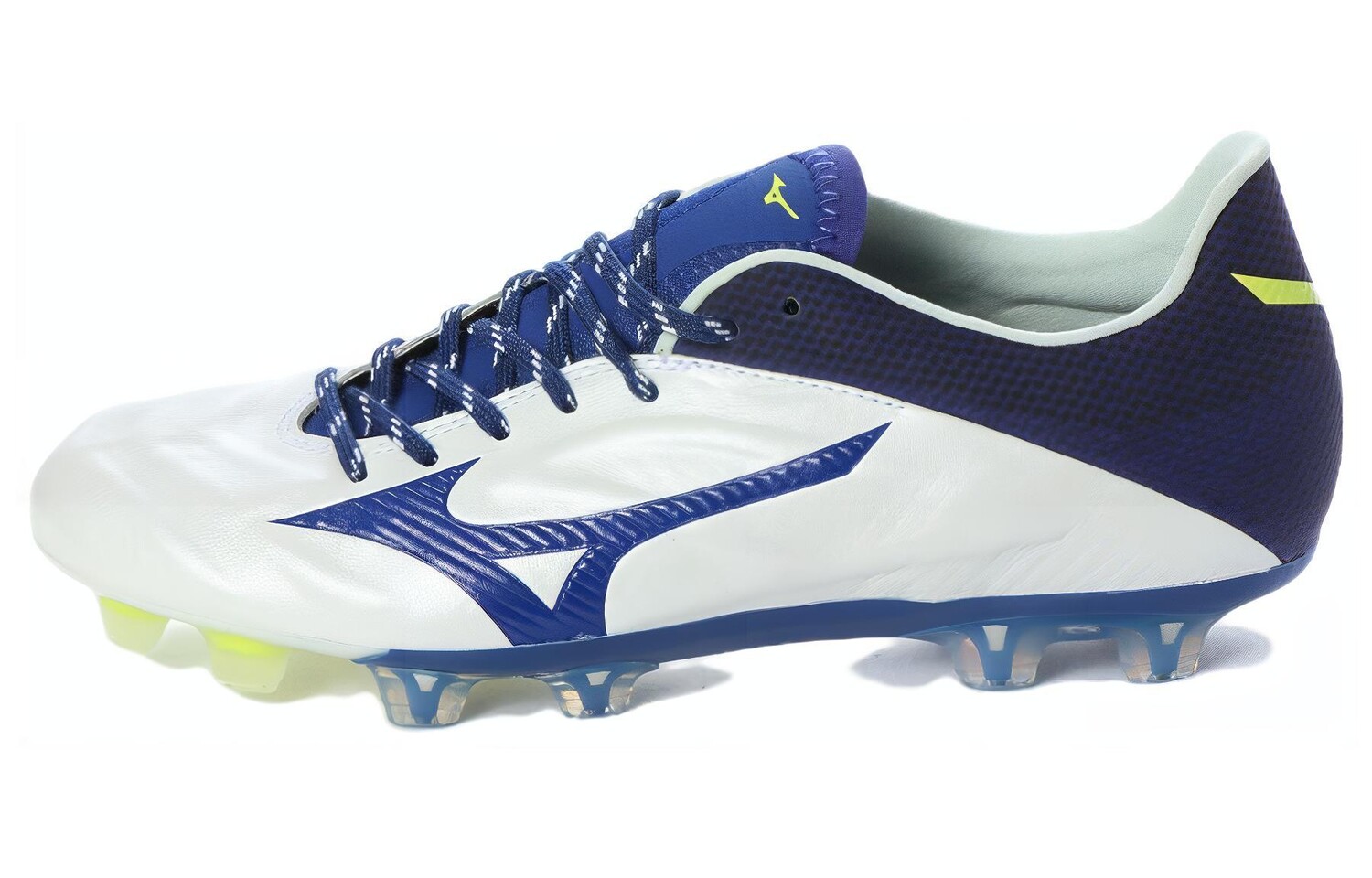 

Футбольные бутсы Rebula мужские с низким верхом, белые/королевские синие Mizuno