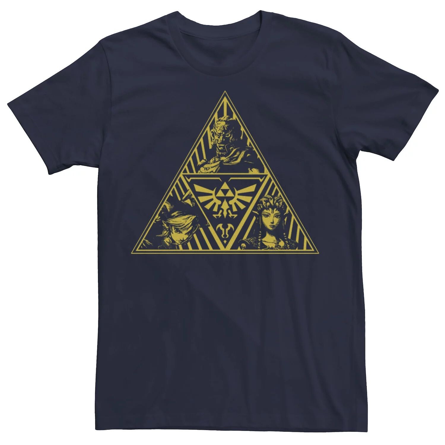 

Мужская футболка с портретным наполнением Nintendo The Legend Of Zelda Triforce Triforce Licensed Character