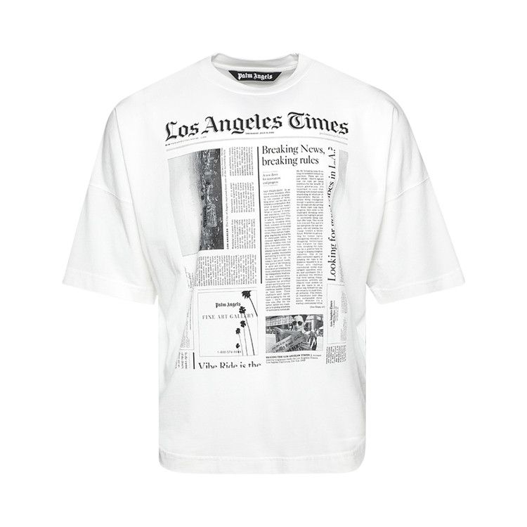 

Футболка Palm Angels x LA Times News Over Tee, Off White/Black