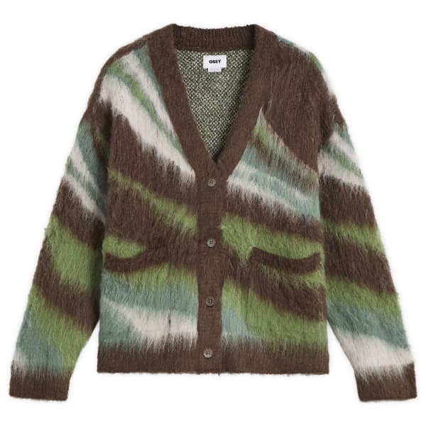 

Кардиган «Делириум» Obey, коричневый мультиколор