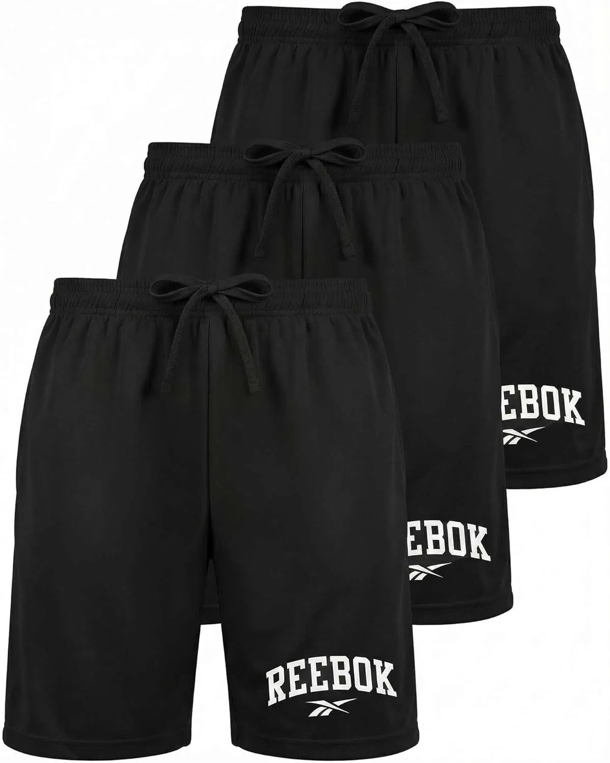 Мальчиковые спортивные шорты 3 шт, Reebok, черные