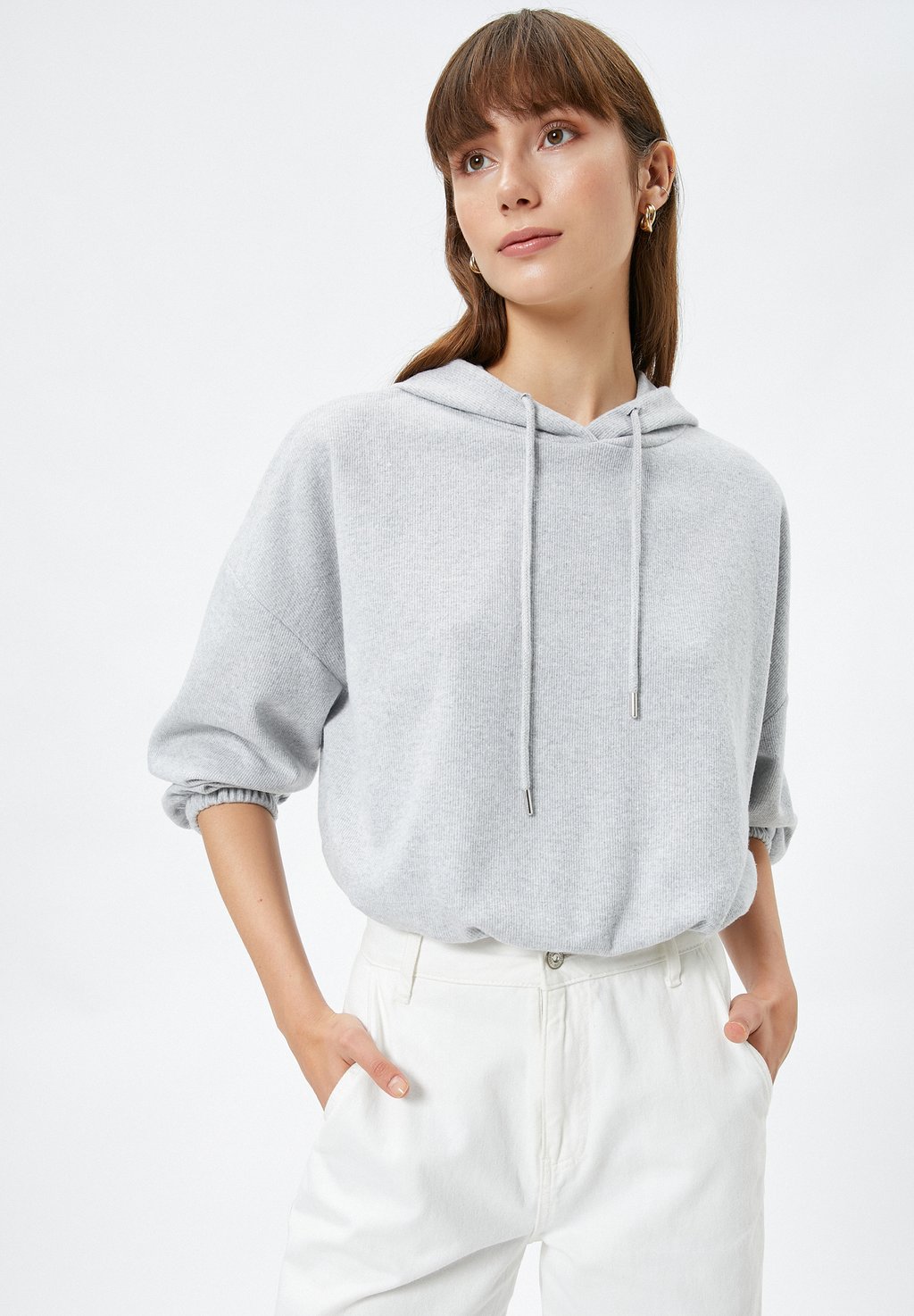 

Джемпер ELASTIC WAIST BASIC Koton, серый