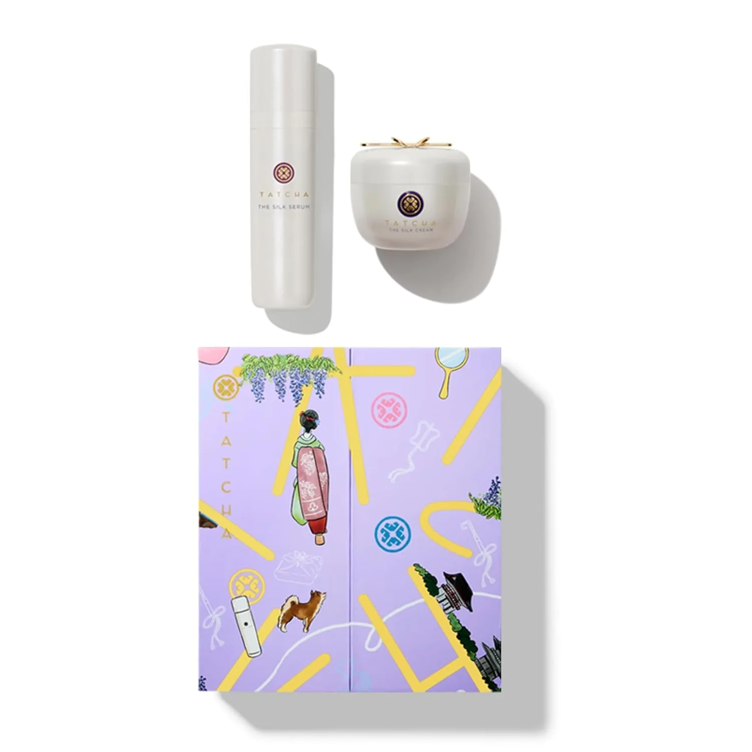 Набор для укрепления кожи TATCHA The Silk Firming Set | Подарочный набор - сыворотка Silk Serum и крем Silk Cream