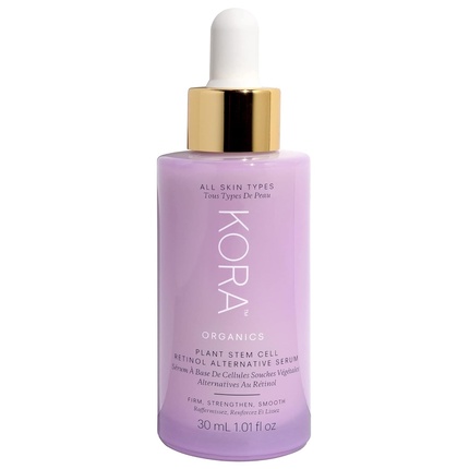 

KORA Organics Растительная стволовая клетка Ретинол Альтернативная сыворотка Разглаживание и восстановление Сертифицированный органический продукт Не тестируется на животных 1,01 жидких унций