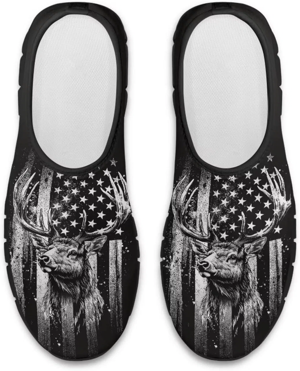 Мужские слипоны из дышащей сетки, Deer Flag Print Quxjehoe — фото 4