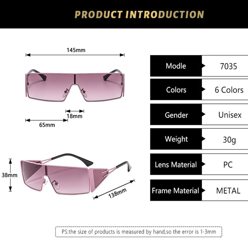 

Солнцезащитные очки LVTFCO в стиле панк, маленькие прямоугольные, в роскошной металлической оправе, цельные, для женщин, для активного отдыха на природе, 6