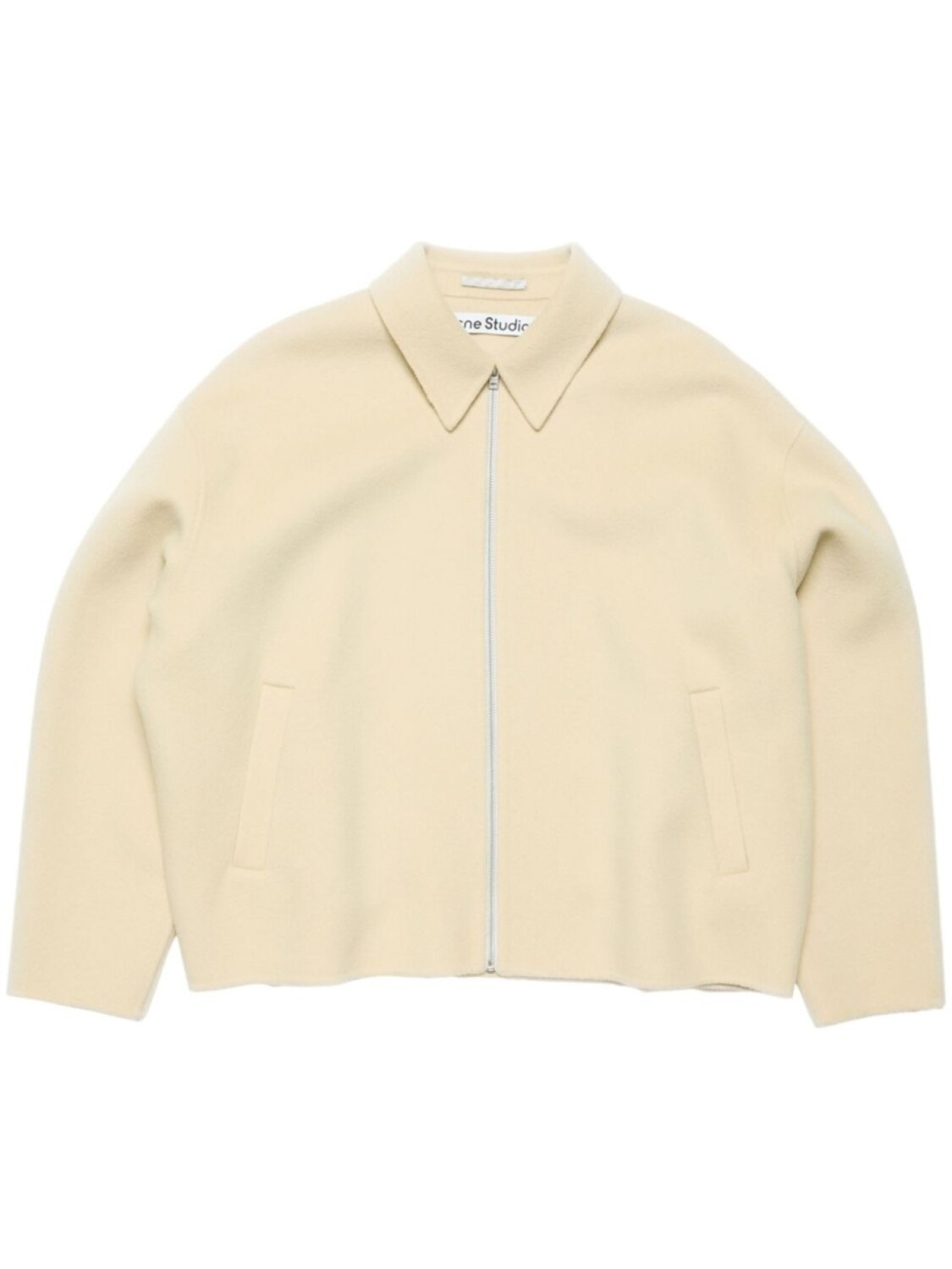 

Шерстяная куртка на молнии Acne Studios, нейтральный цвет