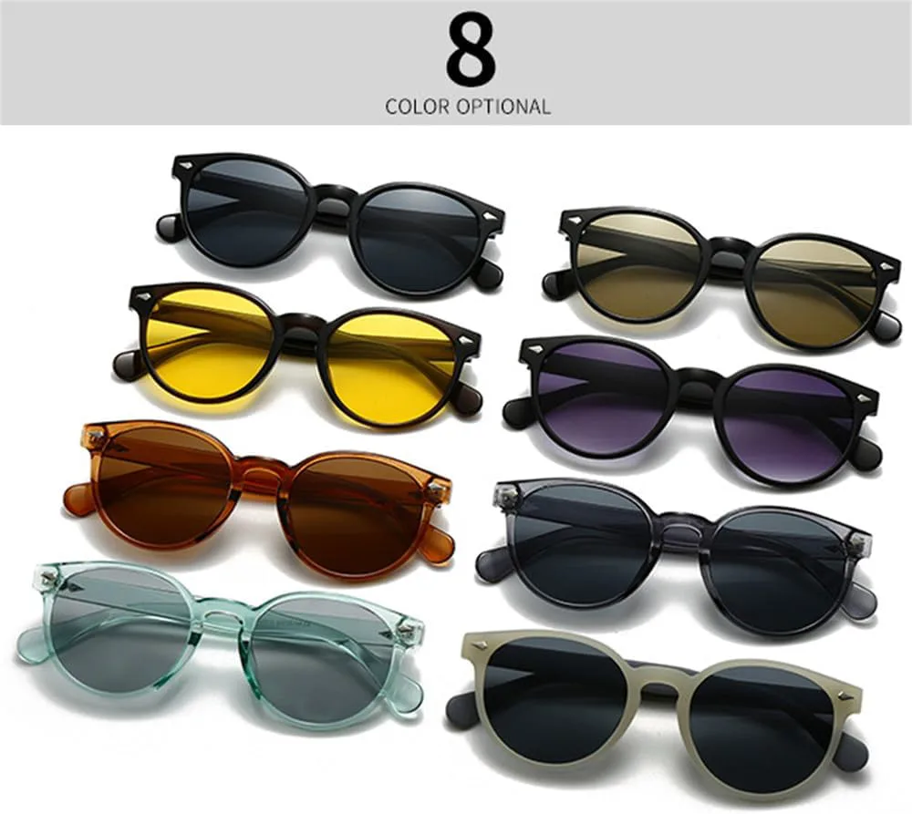 

Круглые солнцезащитные очки для мужчин и женщин с защитой от УФ-излучения UV400, желтого цвета, для занятий спортом на открытом воздухе и верховой езды UYPTK, C7 Tea