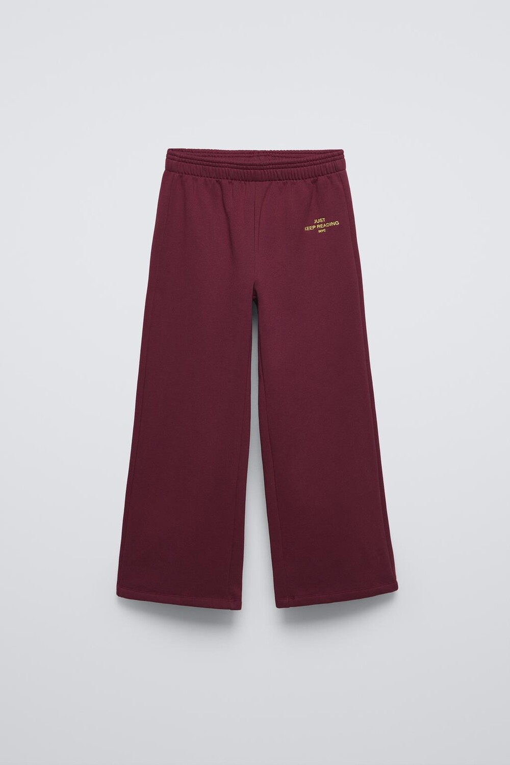 

Широкие брюки на подкладке ZARA, бордовый