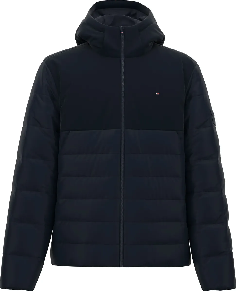 

Стеганая куртка Tommy Hilfiger "CL MIXED MEDIA HOODED JACKET", с капюшоном, цвет Desert Sky