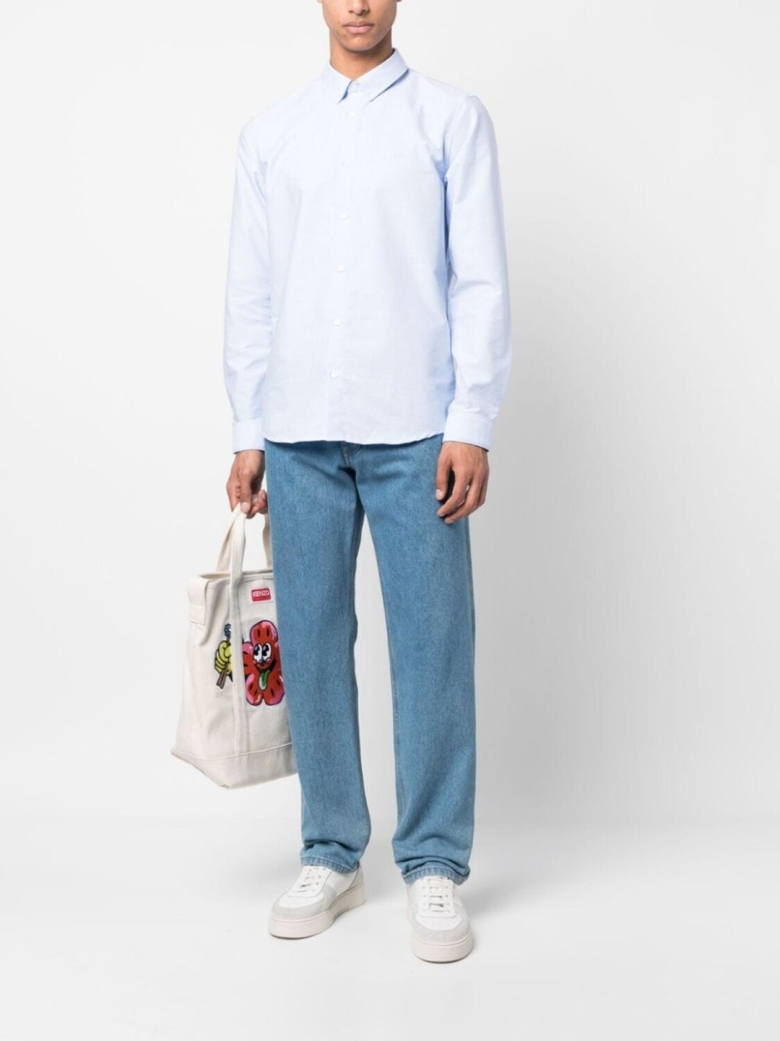

A.P.C. рубашка с вышитым логотипом, синий