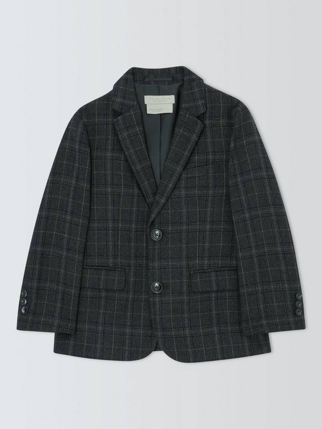 

Детская куртка из мягкой ткани в клетку John Lewis Heirloom Collection, Grey Check