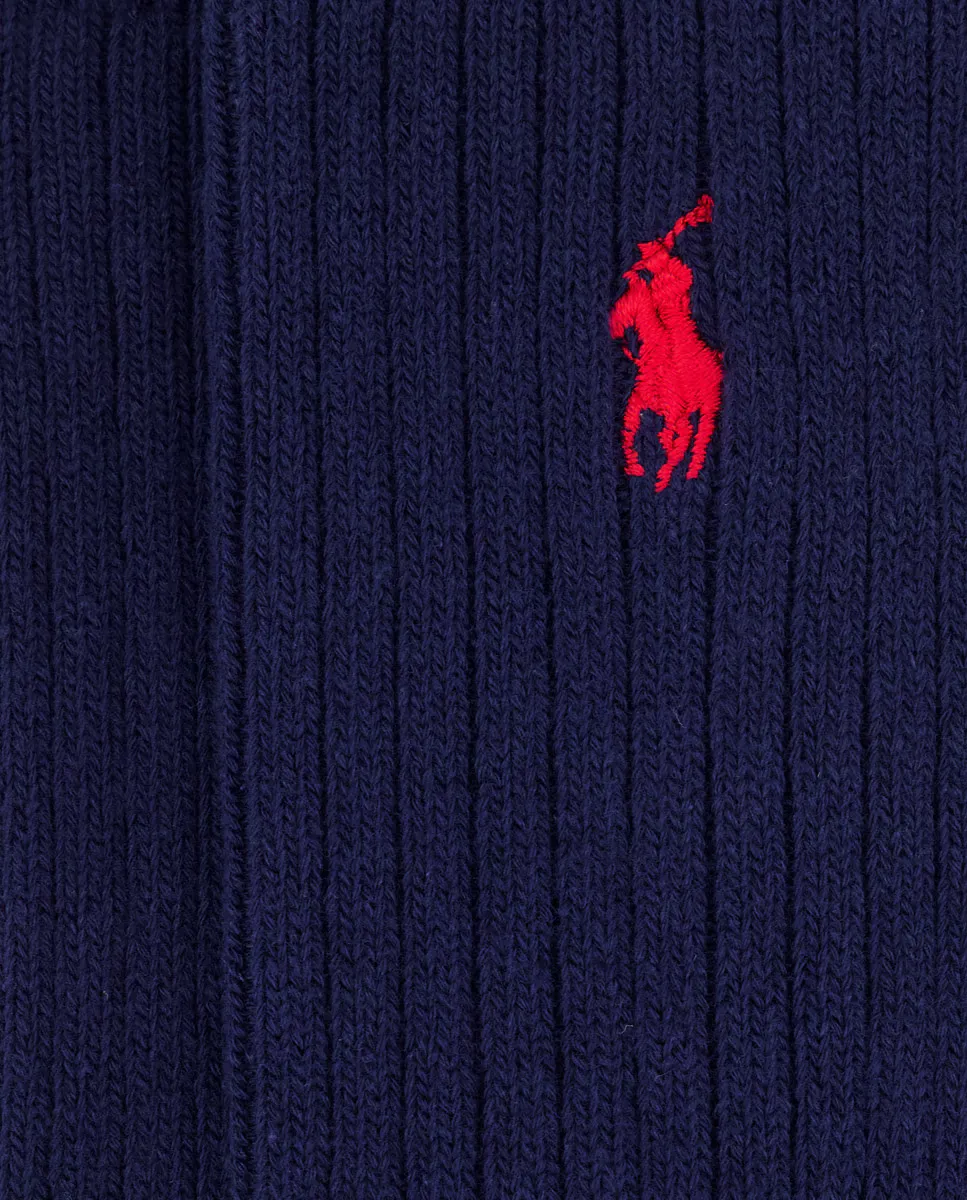 Короткие мужские носки с вышитой лошадью Ralph Lauren, тёмно-синий — фото 3