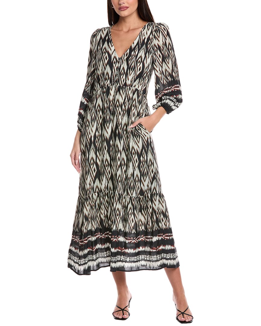 

Велюровое платье миди с рукавами-фонариками от Graham & Spencer Velvet by Graham & Spencer, черный