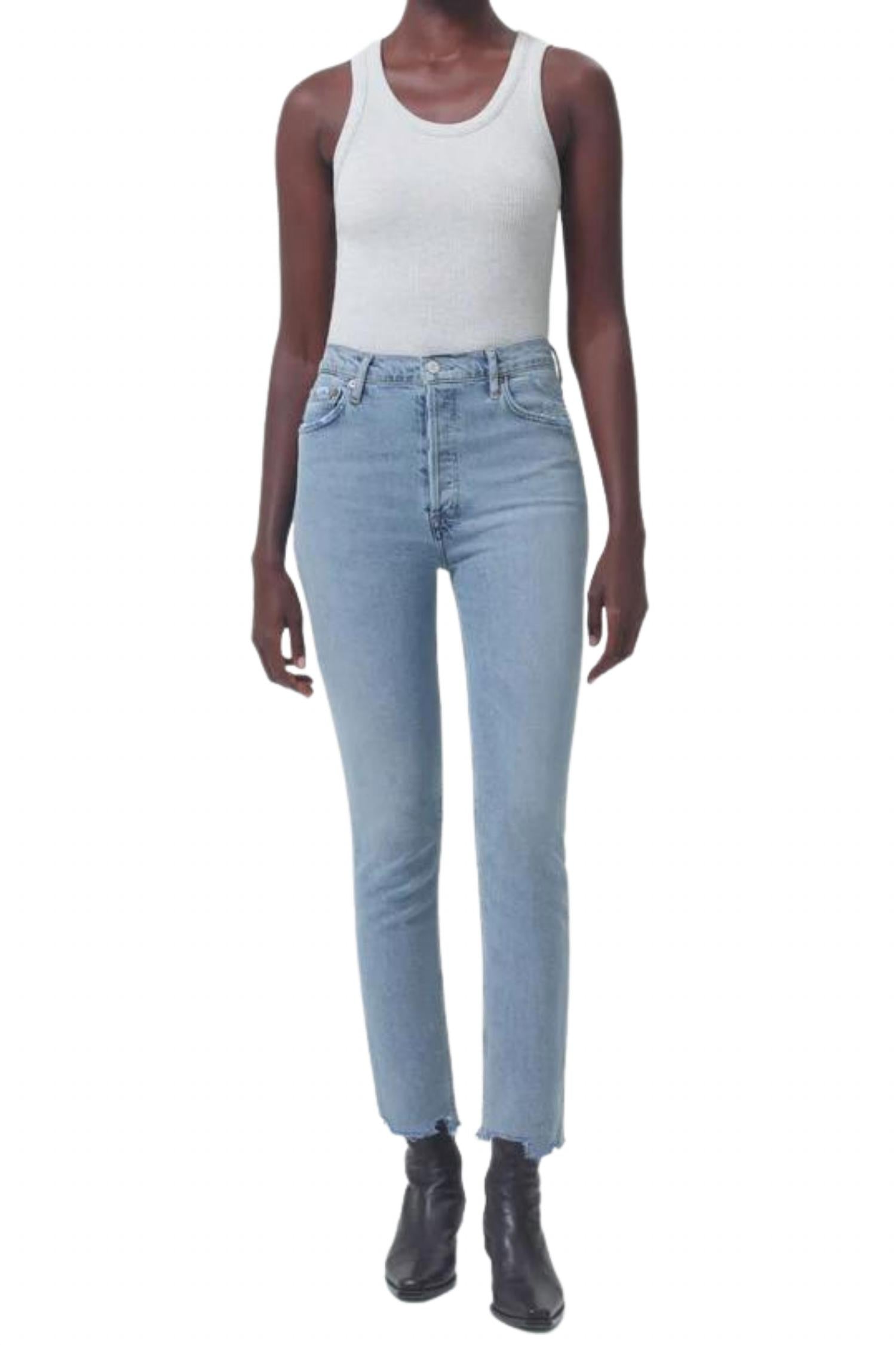 

Джинсы Nico High Rise Slim Fit In Rooted In Blue AGOLDE