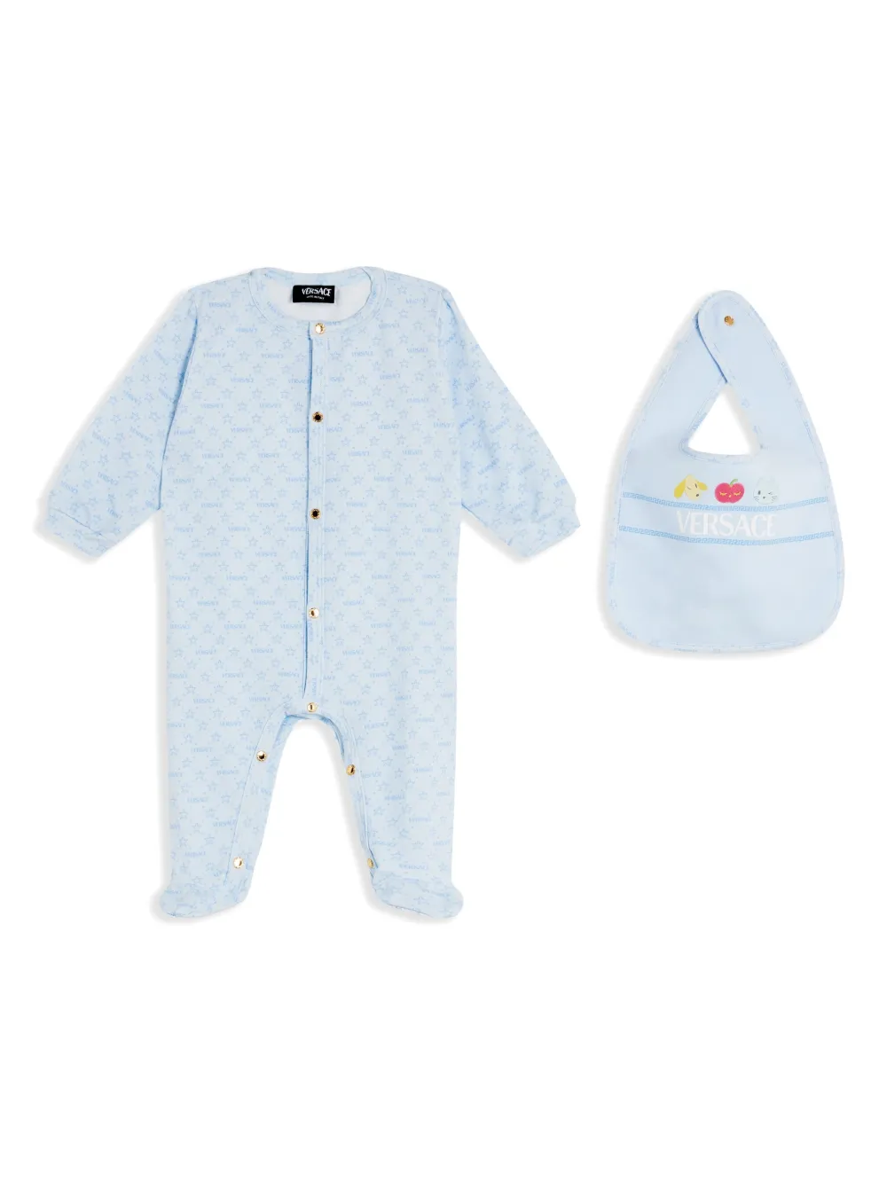 

Комплект для новорожденного с логотипом Versace Kids, синий