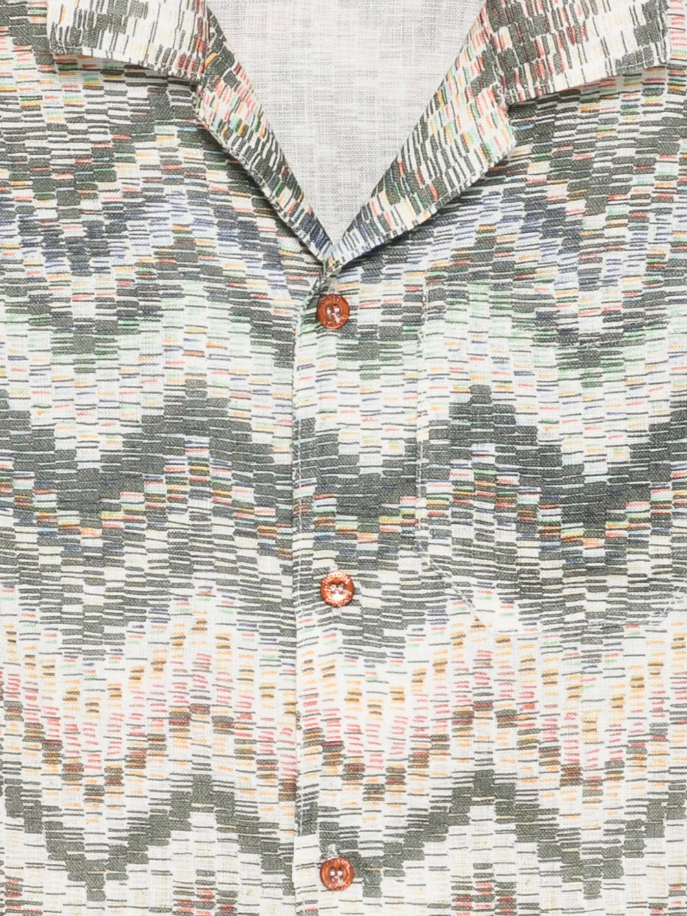 Рубашка с узором и короткими рукавами Missoni Kids, бежевый — фото 3